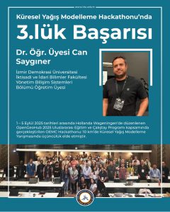 Dr. Öğr. Üyesi Can Saygıner Hollanda’da Uluslararası Hackathon’da 3. Oldu